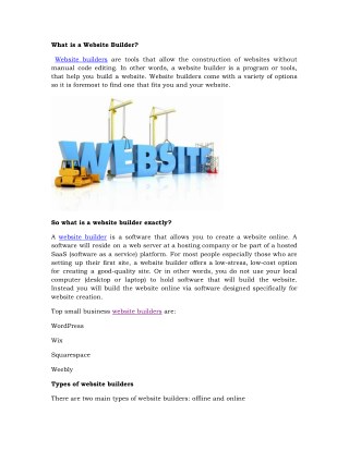 What is a Website Builder?