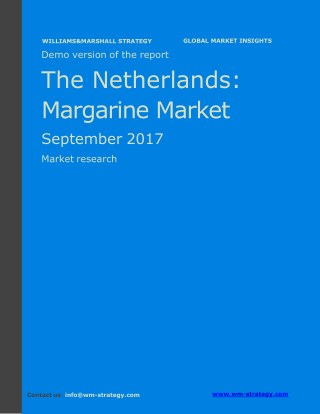 WMStrategy Demo The Netherlands Margarine Market September 2017