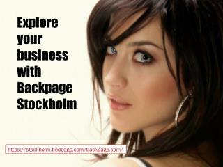 Explore your business with Backpage Stockholm