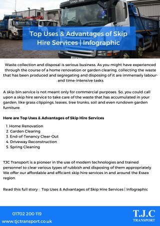 Top Uses & Advantages of Skip Hire Services | Infographic