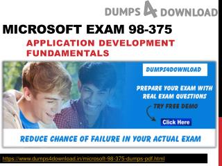 Dumps4download |Free Microsoft 98-375 Exam Dumps with PDF