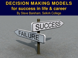 Decision Making Psychology & Decision Making Models
