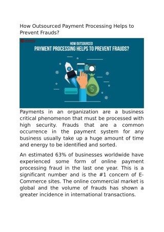 How Outsourced Payment Processing Helps to Prevent Frauds?