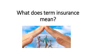 What does term insurance mean