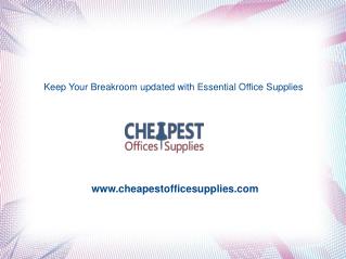 Breakroom with Essential Office Supplies
