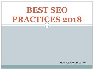 Best SEO Practices 2018