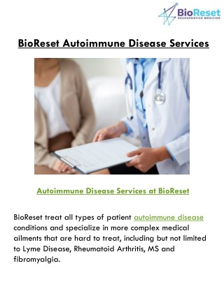 Autoimmune Disease Services