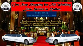 One Stop Shopping for All Wedding Limo Service in Dallas
