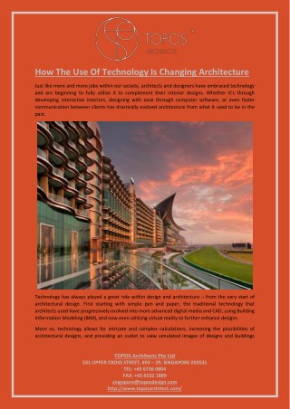 How The Use Of Technology Is Changing Architecture