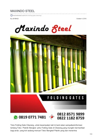 Folding gate Rolling Door Cikarang Tlp : 082211828759/ WA: 081907717481