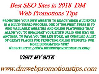 Best SEO Sites in 2018 | DM Web Promotions Tips