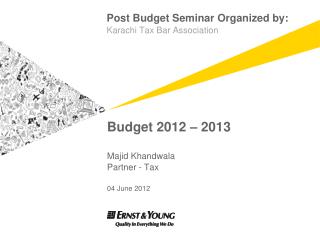 Budget 2012 – 2013