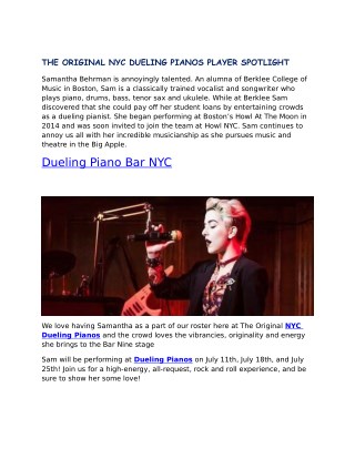 The original nyc dueling pianos player spotlight