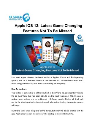 Apple iOS 12: Latest Game Changing Features Not To Be Missed
