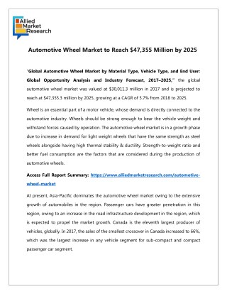 Automotive Wheel Industry Forecast 2018-2025