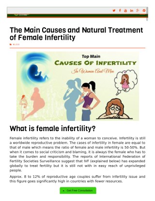 Treatment of Female Infertility