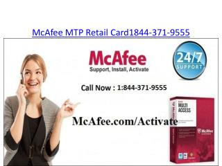 McAfee MTP Retail Card | 1844-371-9555 | McAfee LiveSafe USA