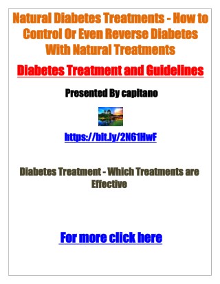 Natural diabetes treatments-how to control or even reverse diabetes with natural treatments-diabetes treatment-diabetes