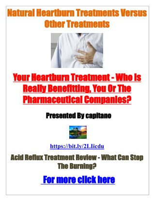 Natural heartburn treatments versus other treatments acid reflux treatment review-how to treat heartburn-how to relieve