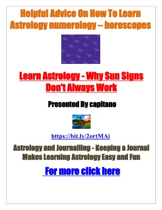 Helpful advice on how to learn astrology numerology and horoscopes