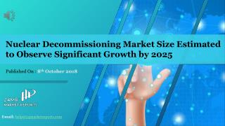 Nuclear Decommissioning Market Size Estimated to Observe Significant Growth by 2025