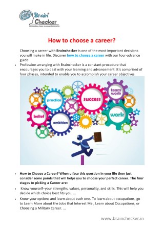 How to choose a career?