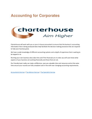 Accounting for Corporates