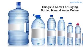 Things to Know For Buying Bottled Mineral Water Online - Monviso