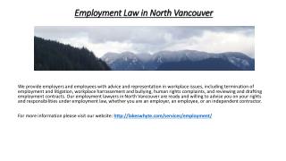 Employment Law in North Vancouver