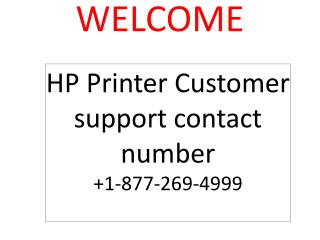 HP Printer Customer Support Help 1-877-269-4999