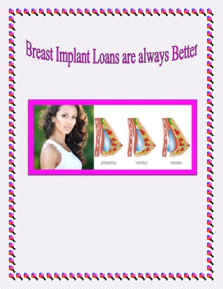 Breast Implant Loans are always Better - TLC