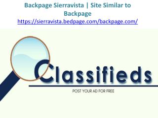 Backpage Sierra vista | Site Similar to Backpage