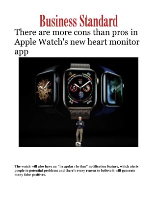There are more cons than pros in Apple Watch's new heart monitor app