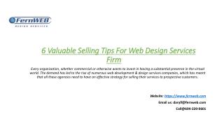 6 Valuable Selling Tips For Web Design Services Firm