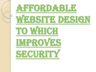 Benefits of Affordable Website Design