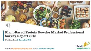 Plant based protein powder market professional survey report 2018