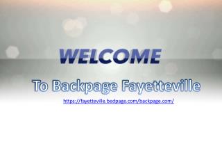 Backpage Fayetteville|| Alternative to backpage
