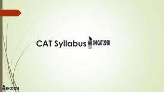 CAT Syllabus