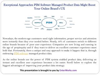 Exceptional Approaches PIM Software Managed Product Data Might Boost Your Online Brand’s UX