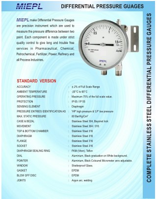 MIEPL Differential Pressure Gauges | Seeautomation