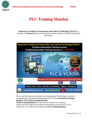 PLC Training Mumbai