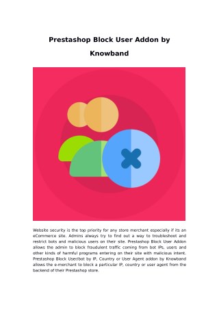 Knowband's Prestashop Block User/bot by IP, Country or User Agent Addon