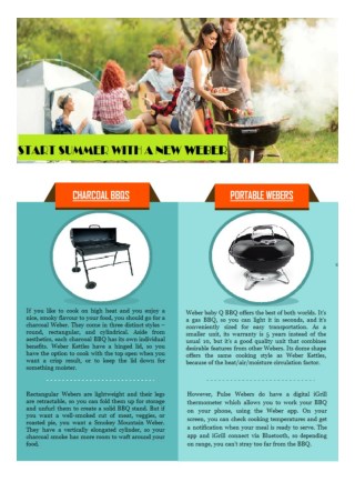 Start Summer With A New Weber