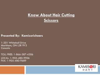 Know About Hair Cutting Scissors