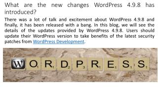 What are the new changes WordPress