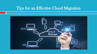 Tips for an Effective Cloud Migration