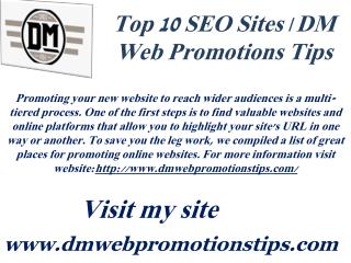 Top 10 SEO Sites | DM Web Promotions Tips