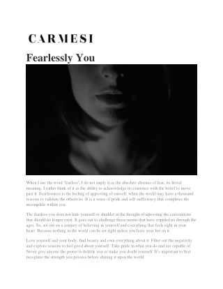 Carmesi - Fearlessly You