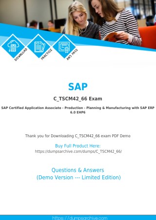 Valid C_TSCM42_66 Exam Dumps - Pass C_TSCM42_66 exam successfully