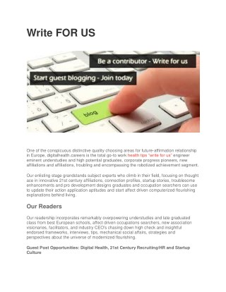 Write FOR US